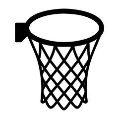 Veterans day vector illustration of a basketball hoop with a net hanging down in black and white © QuickDesign24