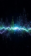 Vibrant Waveform - A Symphony of Light and Sound in Digital Space.