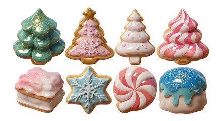 Colorful Decorative Cookie Shapes for Festive Holiday Celebrations