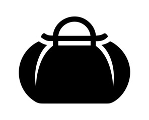 Gym Bag Black Silhouette Vector Icon
