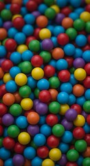 Fototapeta premium Vibrant Ball Pit - A Colorful Sea of Playful Spheres.