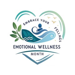 Fototapeta premium Emotional Wellness Month Celebration, Mindful Living Awareness Month, Mental Health and Self-Care Month, Stress Relief and Positivity Month, Emotional Balance and Happiness Month