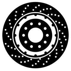 Silhouette Vector of Brake on white background