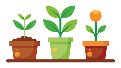 Fototapeta premium Collection of Baby Plants and Sprouts on White