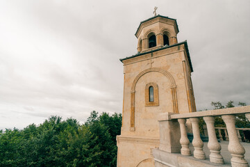 beautiful aerial shot of Sameba Holy Trinity Church in Batumi, Georgia.