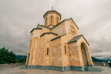 beautiful aerial shot of Sameba Holy Trinity Church in Batumi, Georgia.