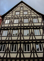 old black-white half-timbered house in germany