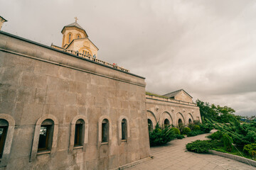 beautiful aerial shot of Sameba Holy Trinity Church in Batumi, Georgia.
