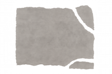 Beige torn paper texture creating abstract grunge background with empty space on transparent layer