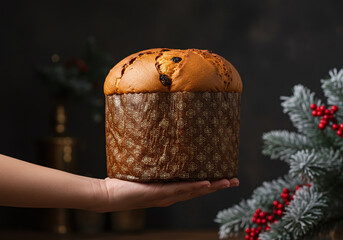 Celebrate the Holidays with a Delicious Panettone, Perfect for Sharing Festive Moments with Loved Ones During Christmas or New Year Celebrations