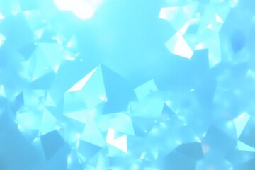 Obraz premium Crystalline Aqua Blue and Silver Geometric Facets Background