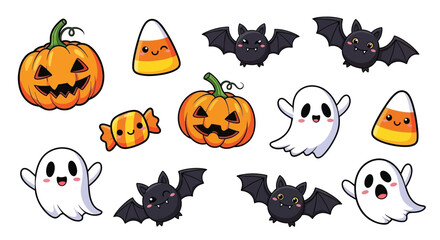 Fototapeta premium Cute Halloween character collection