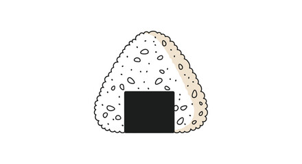 A simple illustration of a triangular onigiri rice ball.
