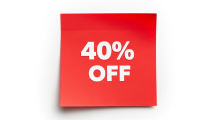 Grab amazing savings with a bold 40% off announcement, perfect for driving impulse purchases and boosting sales promotions.