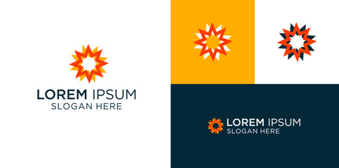 Eye-catching abstract floral logo design perfect for branding, marketing and creative ventures needing a modern, professional, and unique visual identity to stand out from the crowd