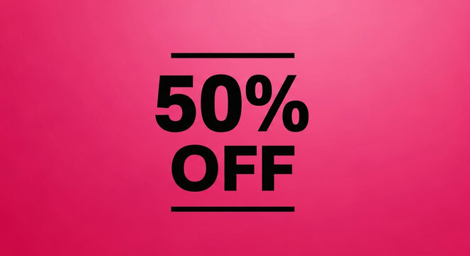 Grab incredible savings with this bold 50% OFF announcement, perfect for driving sales and creating urgency for your next promotion.