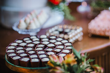 Close-up of assorted gourmet Brazilian sweets (