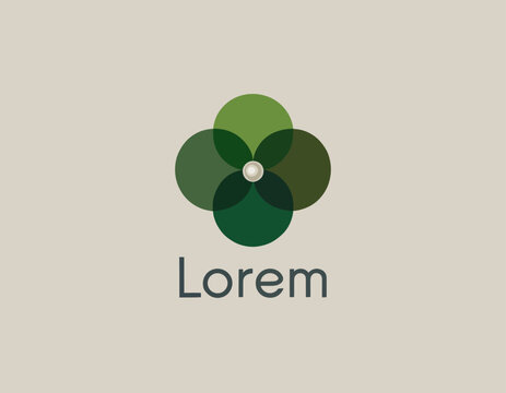 This logo showcases overlapping circles in various shades of green, symbolizing unity, nature, and collaboration, perfect for brands promoting sustainability and community engagement.
