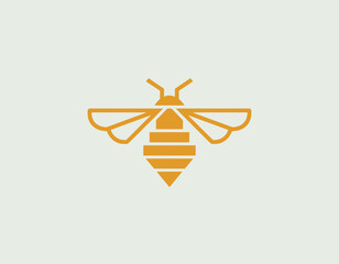 This image features a stylized bee logo design representing hard work, teamwork, and harmony, ideal for businesses focused on sustainability, nature, and community.