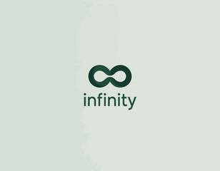 This image presents a minimalist infinity logo design, symbolizing endless possibilities and continuous growth, perfect for brands focused on innovation and longevity.