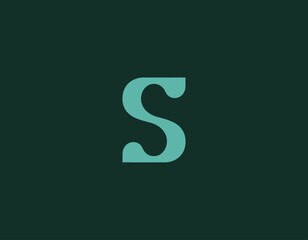 This stylized letter logo in turquoise features a contemporary design, combining modern elements with a fresh look, ideal for branding appealing to a vibrant audience.