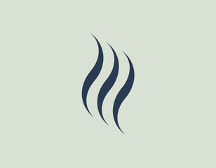 This logo showcases smooth wave patterns that evoke a sense of tranquility, calmness, and relaxation, ideal for brands focused on wellness, spa, or lifestyle sectors.