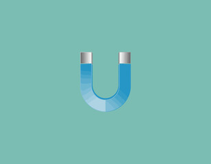 A vibrant and modern logo representing a magnet, symbolizing attraction and connection, ideal for brands focusing on engagement and relationships.