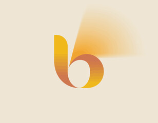 An elegant, minimalist logo featuring a stylized orange letter 'b' with a subtle light gradient, symbolizing innovation and modern branding aesthetics.
