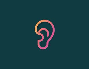 This vibrant ear graphic symbolizes listening and hearing, combining artistic expression with the importance of communication in a visually striking manner.
