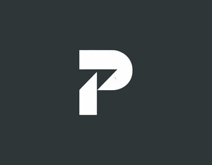 An innovative and modern logo design featuring the letter P, showcasing creative patterns that reflect a unique identity suitable for branding and corporate use.