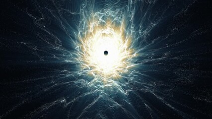 Abstract futuristic space animation with glowing energy lines forming a cosmic tunnel or light vortex effect, ideal for sci-fi, universe, galaxy, and abstract motion backgrounds - Powered by Adobe