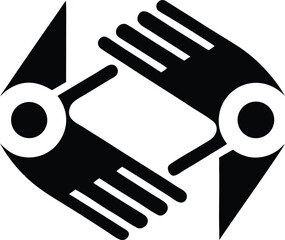 Handshake giving key vector illustration