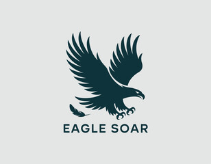 Obraz premium This artistic depiction of an eagle in flight captures the spirit of freedom and power, showcasing intricate feather details and dynamic motion.