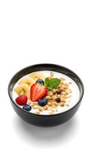 Healthy Breakfast Bowl - Yogurt, Granola, and Fresh Berries.