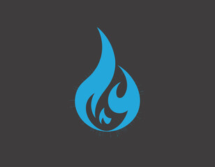 This vibrant logo features a blue flame design, symbolizing passion, energy, and inspiration, enhanced with a modern touch to appeal to various brand themes and concepts.