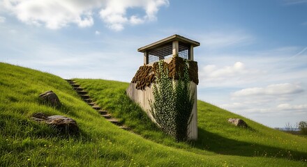 Quirky Tower on Green Hill - A Unique Architectural Landscape.