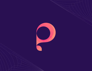 An abstract logo representing the letter 'P' in vibrant hues of pink and orange, creating a modern and eye-catching visual appeal for brands looking to stand out.