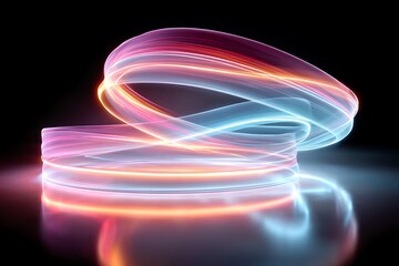 Glowing neon wave with digital elegance high resolution picture