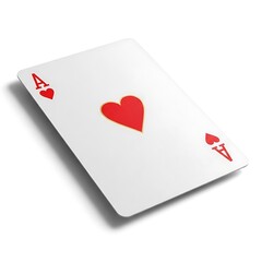 Ace of Hearts Playing Card - A Symbol of Love and Luck.