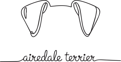Airedale Terrier Line Art Illustration