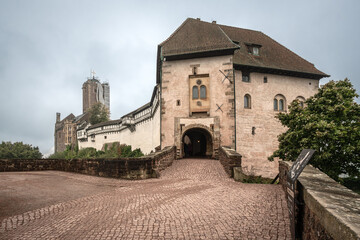 The Wartburg Castle is a castle near Eisenach, in the northwestern Thuringian Forest in Thuringia. It was added to the UNESCO World Heritage List in 1999 as the place where Martin Luther worked
