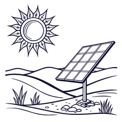 Solar energy system. Clean power in dry valley