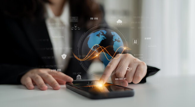 Global AI and data processing system enhances data, AI, and processing efficiency through digital network and global integration of intelligent technology Latch - Powered by Adobe