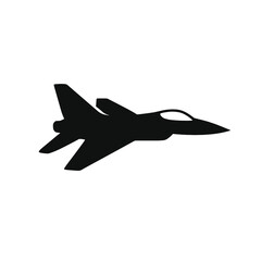 Fighter Jet Silhouette &ndash; Military Aircraft Vector