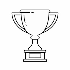 Simple line drawing of a classic trophy symbolizing achievement and victory