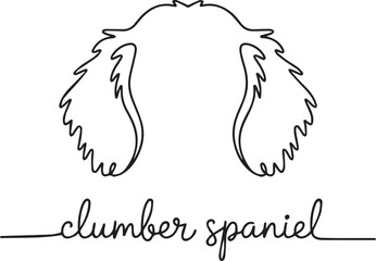 Clumber Spaniel Minimalist Line Art Illustration