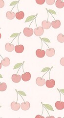 Delicate Cherry Pattern - A Sweet and Whimsical Design.
