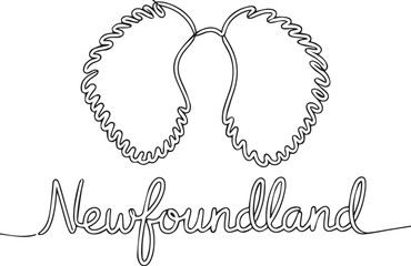 Newfoundland Line Art: Minimalist Province Outline