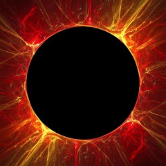 Fiery Eclipse - A Celestial Event of Light and Shadow.