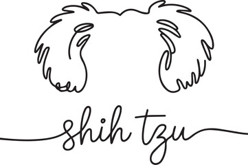 Shih Tzu Line Art: Minimalist Dog Breed Illustration